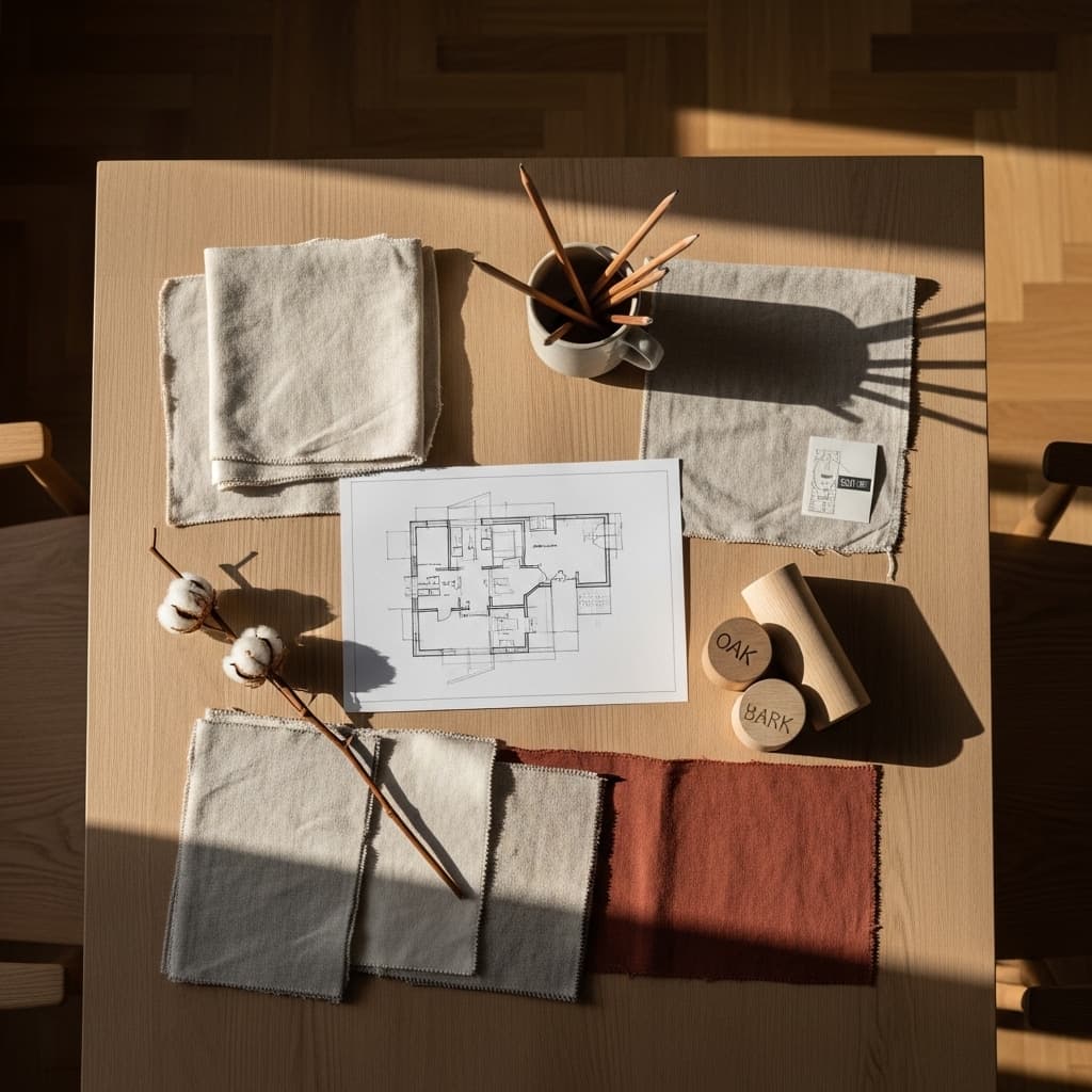 Atelieret — materialprøver